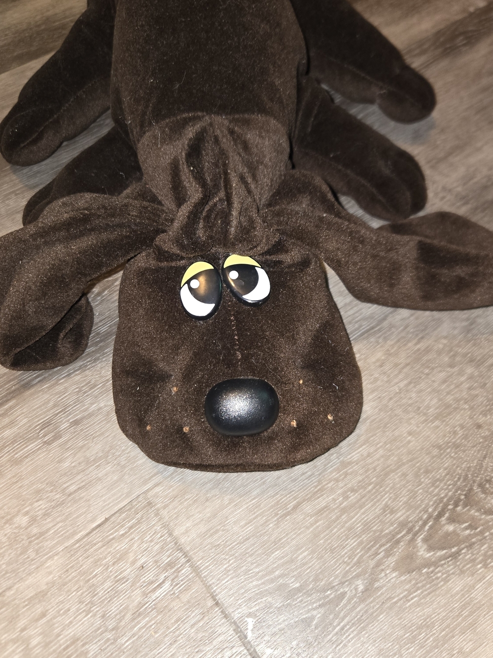 Vintage 1985 Tonka Pound Puppies Large Chocolate Dark Brown Dog Plush Large 18"